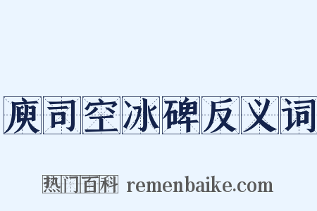 庾司空冰碑反义词是什么意思的图片